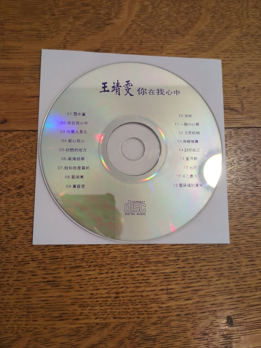 王靖雯你在我心中 Cd Disc Only